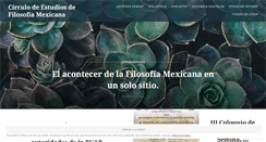 Desktop Screenshot of filosofiamexicana.org